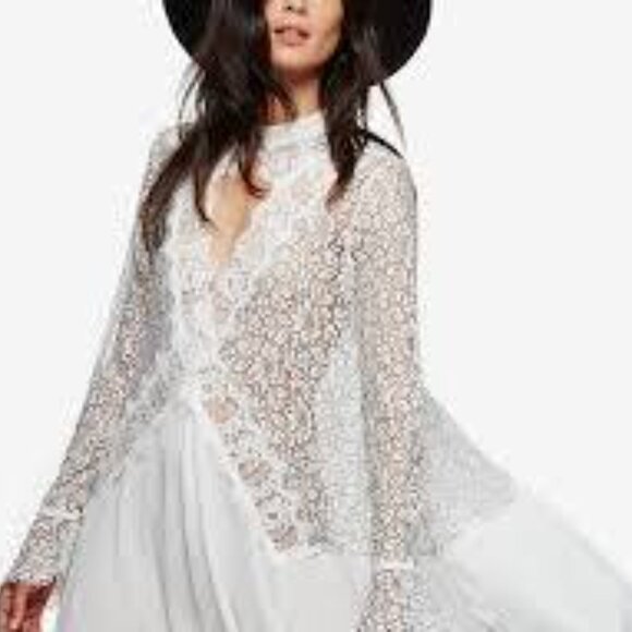 Free People Tell Tale Cutout Lace Tunic - Picture 2 of 4